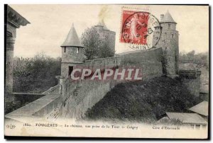 Old Postcard Fougeres Chateau view from the Tower of Coigny