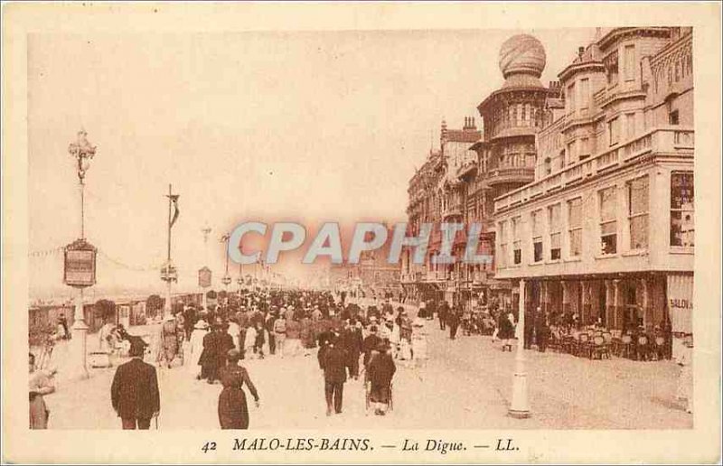 Old Postcard Malo les Bains La Digue