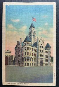 Vintage Postcard 1937 City Building Wichita Kansas