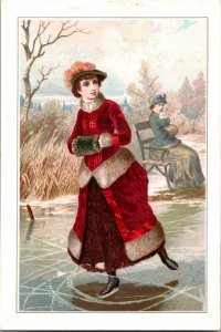 1870's Woman Ice Skating Tenney's Magic Glycerine Soap L2