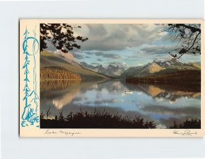Postcard Lake Maligne, Canadian Rockies, Canada