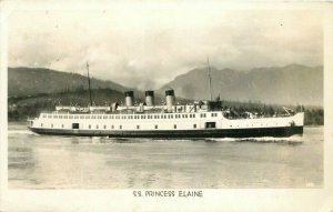 Steamship Canada 1947 SS Princess Elaine RPPC Photo Postcard 21-7593