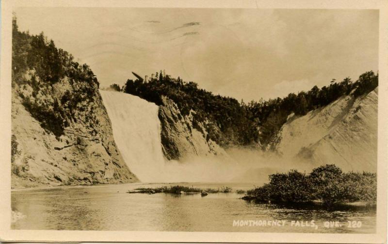 Canada - Quebec, Montmorency Falls.   *RPPC