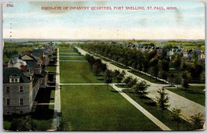 1910's Infantry Quarters Fort Snelling St. Paul Minnesota MN Posted Postcard