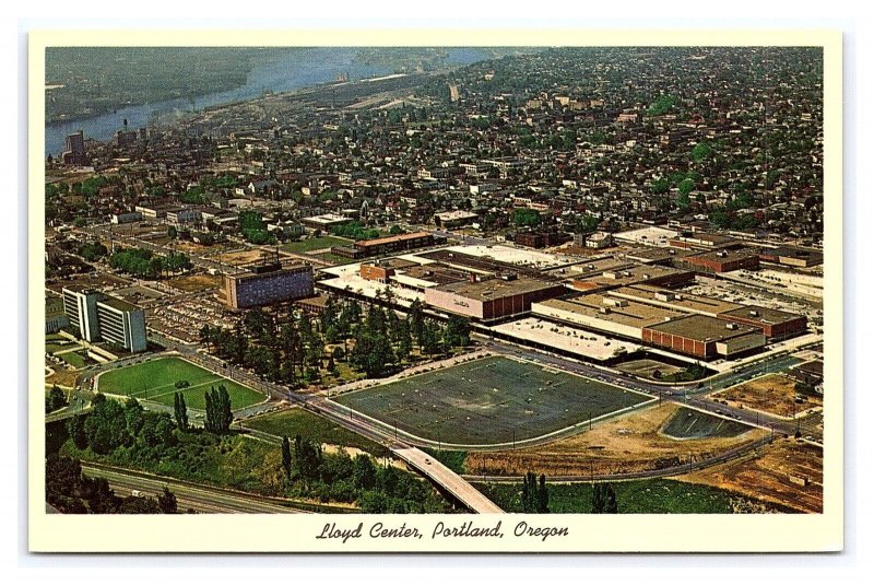 Lloyd Center Portland Oregon Aerial View Postcard Shopping Center