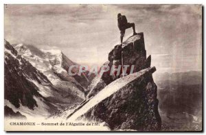 Old Postcard Chamonix Summit & # 39aiguille of Mountaineering & # 39Est