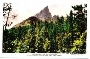 WATERTON AB - Anderson Peak Hand Colored Real Photo PC