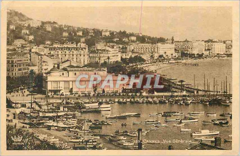 Postcard Old Cannes Vue Generale Charter