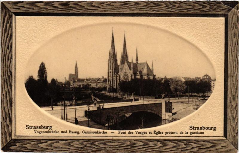 CPA AK STRASSBURG Pont des Vosges et Église protest.de la garnison (429824)