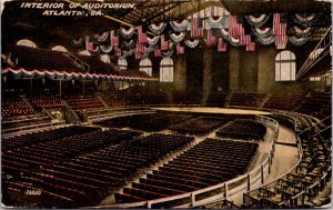 Postcard Interior of Auditorium in Atlanta, Georgia