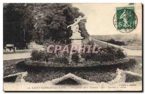 Old Postcard Saint Germain en Laye perspective of the terrace Torrent statue