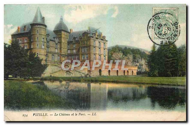 Old Postcard Vizille The Castle and the Park