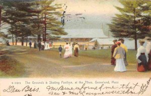 Pines Grounds Skating Pavilion Groveland Massachusetts 1920 Rotograph postcard