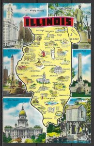 Illinois - Greetings - Map - Multi-View - [IL-117]