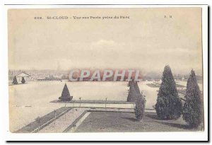 Saint Cloud Old Postcard View of Paris taken from park