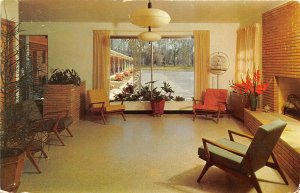 Callahan Florida 1973 Postcard Jamaica Motel Lobby Interior