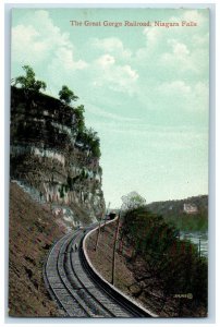 View Of The Great Gorge Railroad Niagara Falls New York NY Vintage Postcard