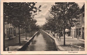 Netherlands Delft Vlamingstraat Vintage Postcard 09.01