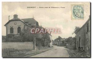 Postcard Old Dixmont Entree Route De Villeneuve S Yonne