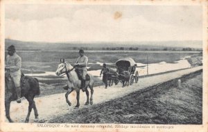 B553 Greece Salonique Thessaloniki Nord du Camp Macedonians Soldiers postcard