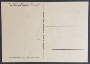 THIRD REICH ORIGINAL POSTCARD WWII GOTTFRIED KLEIN WEHRMACHT FLAGS & STANDARDS