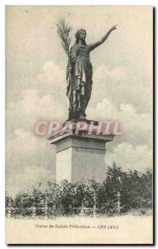 Old Postcard Statue of St. Philomene Ars Ain