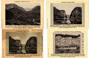 NORVÉGE, NORWAY 24 CHROMO LITHO TRADE CARDS LANDSCAPES