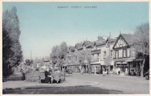 Old Lady With Fur Hat At Market Street Hoylake Hampshire Postcard