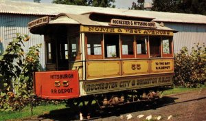 VINTAGE POSTCARD HORSECAR No. 55 OF ROCHESTER & BRIGHTON RAILROAD MAILED 1973