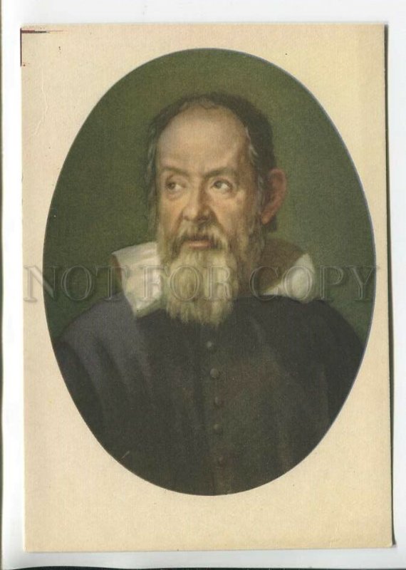 465668 USSR 1957 year Chudnovsky Italian astronomer Galileo Galilei postcard