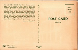 Vtg 1960s The Audubon House Key West Florida FL Unused Postcard