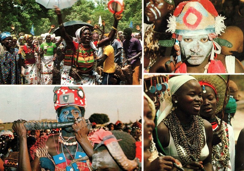 VINTAGE CONTINENTAL SIZE POSTCARD REPUBLIQUE DU SENEGAL FOLKLORE DE CASAMANCE