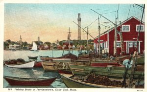 Provincetown MA-Massachusetts, Harbor View Boats & Ships, Vintage Postcard