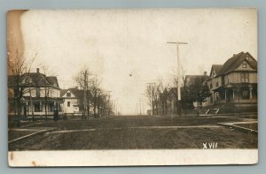 CEDAR FALLS IA OLIVE STREET ANTIQUE REAL PHOTO POSTCARD RPPC