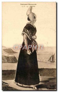 Postcard Old Norman costumes Dieppe Folk Costume Woman