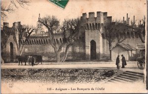 France Avignon Les Remparts de l'Oulle Vintage Postcard 09.13