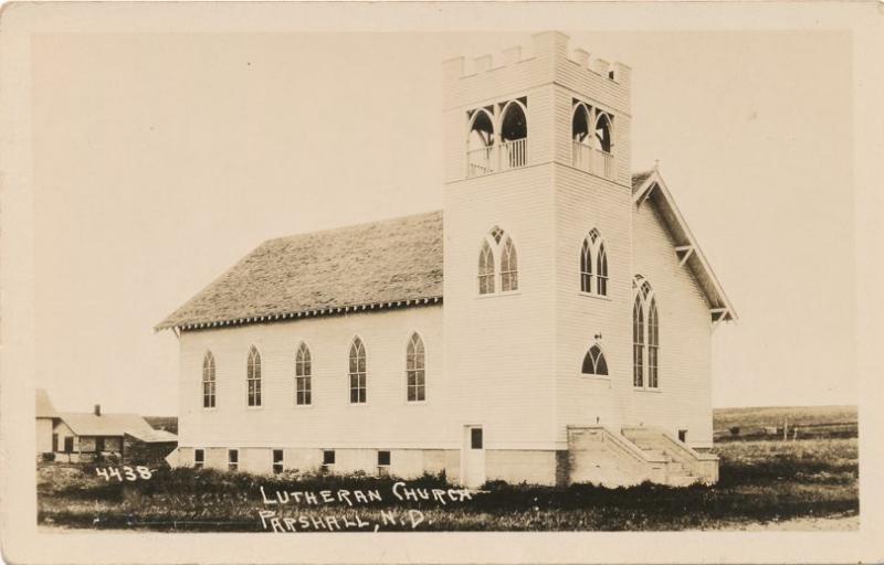 RPPC Lutheran Church - Parshall, Mountrail County ND, North Dakota - pm 1940