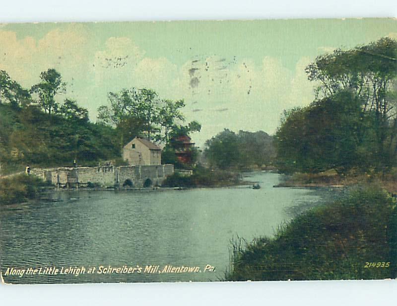 Divided-Back WATER SCENE Allentown Pennsylvania PA hk3274