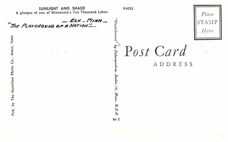 Postcard PANORAMIC SCENE Ely Minnesota MN AT9294