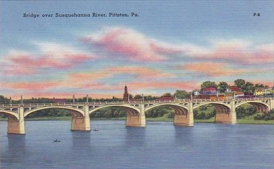 Pennsylvania Pittston Bridge Over Susquehanna River