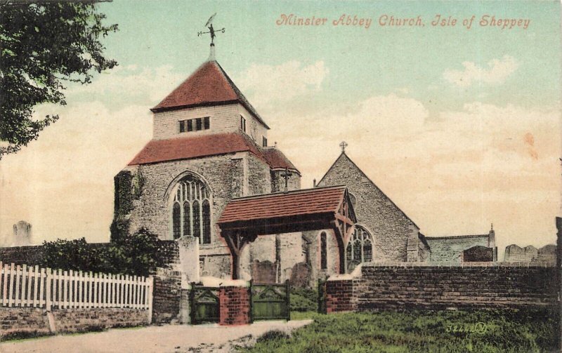 ISLE OF SHEPPEY KENT ENGLAND~MINSTER ABBEY CHURCH~1906 COLE POSTCARD