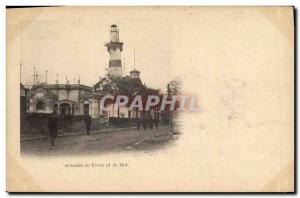 Old Postcard Lighthouse Armies of land and sea