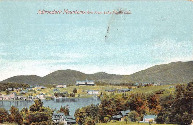 Adirondack Mountains New York Lake Placid Club View Antique Postcard K20026