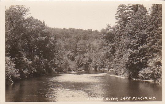 New York Lake Placid Ausable River Real Photo