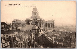 BRUXELLES Vue Panoramique Vers le Palais Justice Belgium Postcard