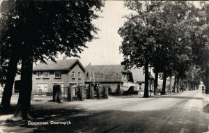 Netherlands Dorpsstraat Doornspijk Vintage RPPC 07.53