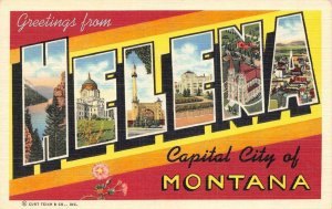 MT, Large Letter Linens HELENA & BUTTE & MONTANA  *Three* Curteich Postcards