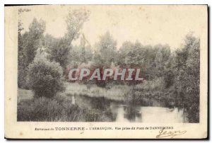 Postcard Old Thunder Surroundings The Armancon taking view of Dannemoine Bridge