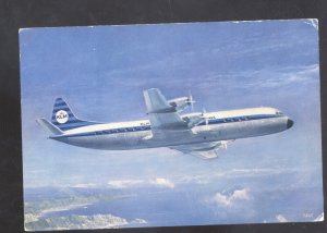 KLM AIRLINES LOCKHEED PROP JET ELECTRA-II FRANCE ADVERTISING POSTCARD