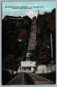 Postcard Montreal PQ c1910s Mount Royal Elevator Le Funiculaire de la Montagne B
